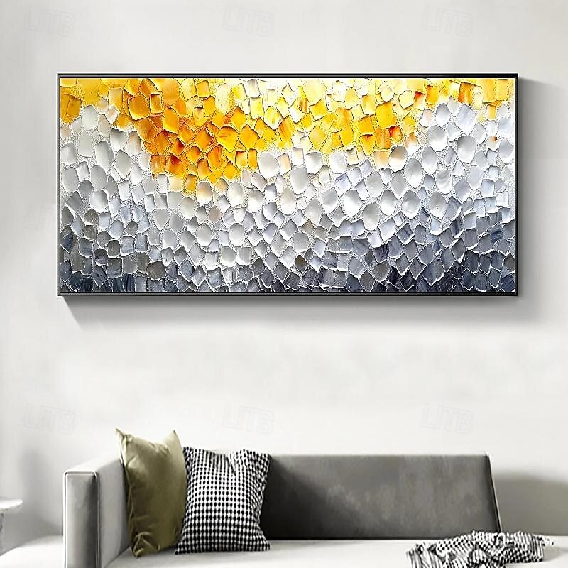 handgemachtes 3D-Ölgemälde auf Leinwand, groß, handgemalt, abstrakt, strukturiert, mit Palettenmesser, Boho-Ölgemälde, Wandkunst, individuell, zeitgenössisches minimalistisches Kunstwerk für 2025 - $75.99 –P6