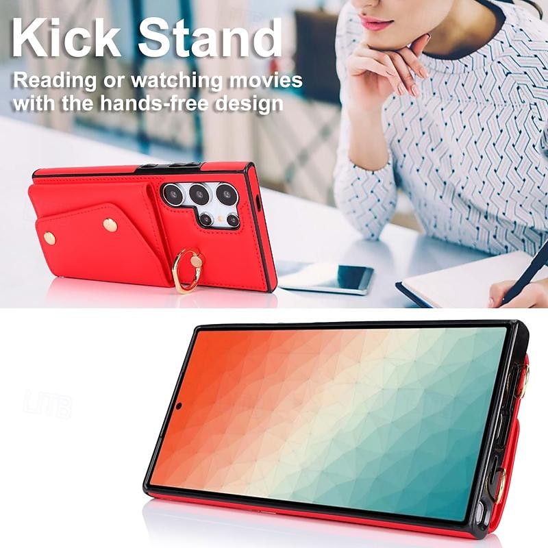 Phone Case For Samsung Galaxy S24 Ultra Plus S23 S22 S21 S20 Ultra Plus FE A55 A35 A25 A15 5G A14 A54 A53 S25 Ultra Wallet Case with Stand Holder Ring Holder Zipper Retro TPU Metal PU Leather 2025 - $23.99 –P9