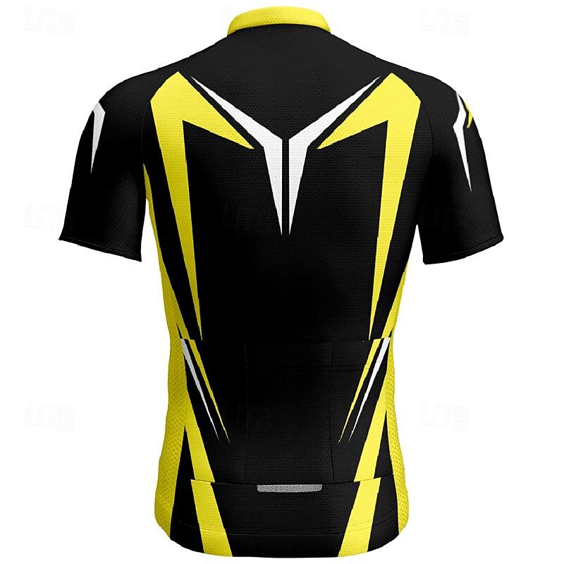 Homme Maillot Velo Cyclisme Manche Courte Cyclisme Tee-shirt Maillot Top avec 3 poches arrière VTT Vélo tout terrain Respirable Séchage rapide Jaune Rouge Bleu Bloc de couleur Des sports Vêtement de 2025 ? $24.79 –P5