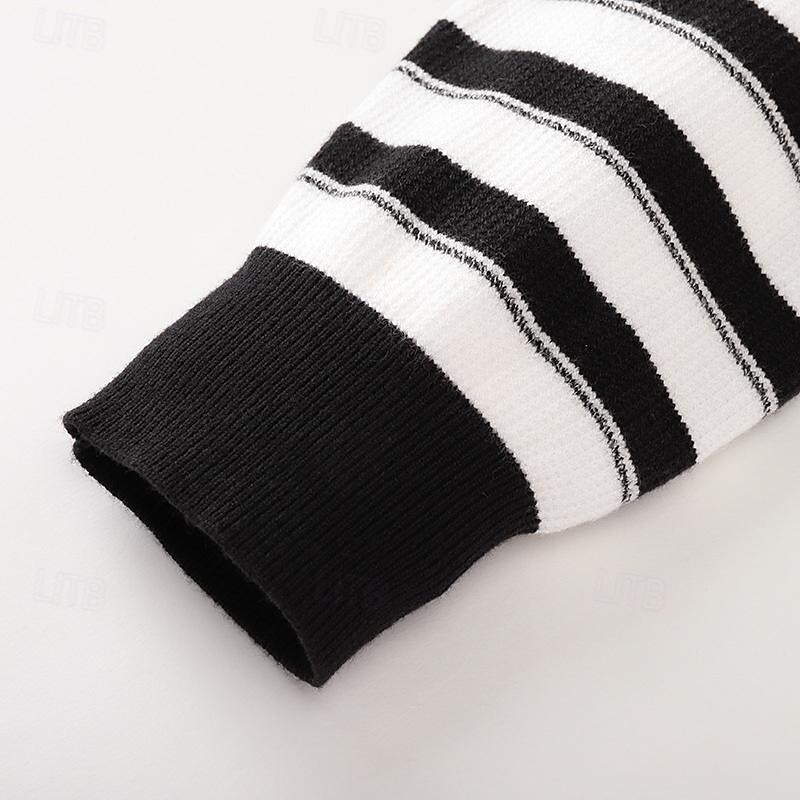 Herren Pullover Strickpullover Gerippt Stricken Standard Strick Streifen Rundhalsausschnitt Modisch Basic Freizeitskleidung Verabredung Bekleidung Herbst Winter Schwarz Grün M L XL 2025 - $34.99 –P7