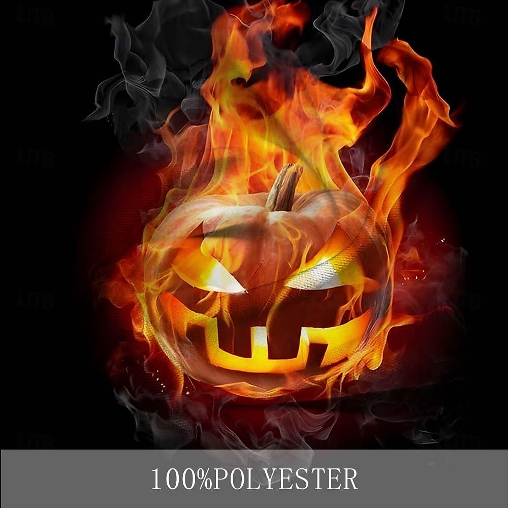 Halloween Herren Kürbis Hemd Knopfhemd Kurzarm Brautkleider schlicht Dunkel Party-Abendgarderobe Täglich Sommer Winter Frühling & Herbst Umlegekragen Knopf hoch 3D-Druck Rote Purpur Orange Grün 2025 - $24.99 –P6