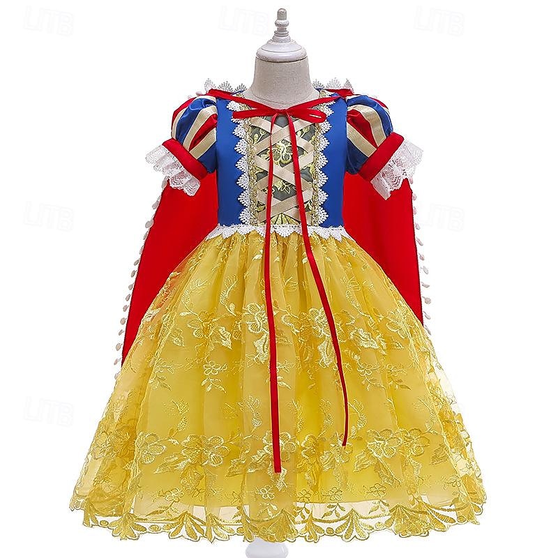 Sněhově bílá Princeznovské Šaty Kostým Květinové šaty cosplay Filmové kostýmy for Dívčí Děti Karneval Výkon Párty 2025 - $5.99 –P2