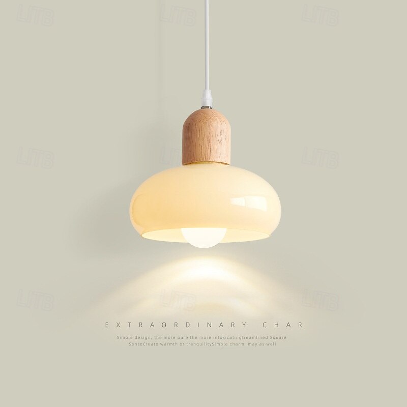 lampada a sospensione a led bianco caldo 1 luce 7w e26/e27 interni in stile francese paralume in vetro lampada a sospensione filo sospeso lampadario a soffitto regolabile comodino soggiorno apparecchi del 2025 a $101.99 –P1