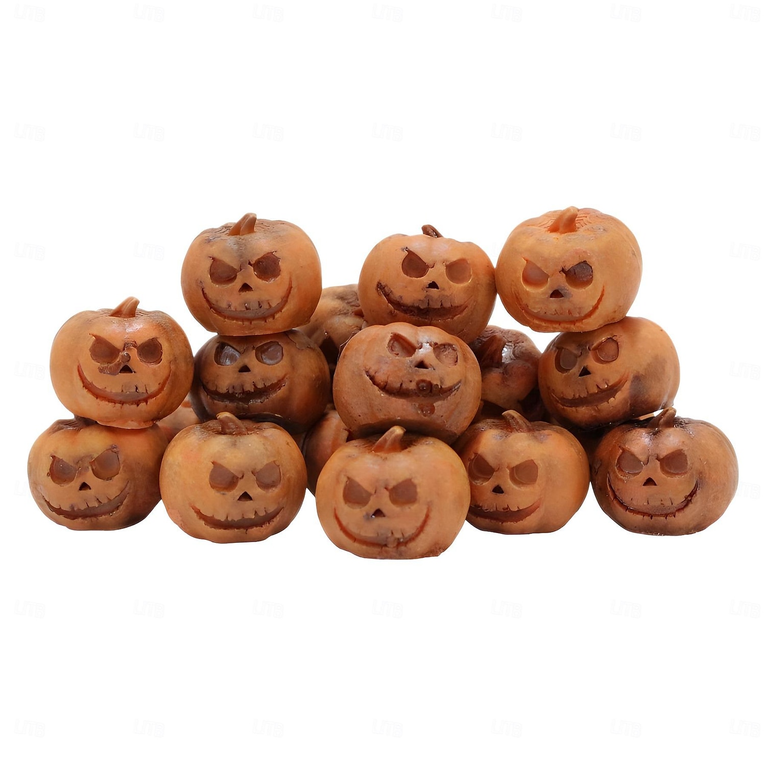 2025年 20個のハロウィーンミニパンプキンスカルセット - 樹脂パーティーとガーデンデコレーション - マイクロランドスケープアクセサリー  コレクション – $9.49 –P6