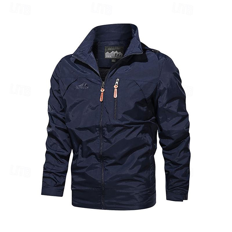 Voor heren Softshell jas Wandeljack Buitenshuis Winddicht Lichtgewicht Windjack Reizen Zwart Leger Groen Blauw Khaki Grijs 2025 - $32.99 –P10