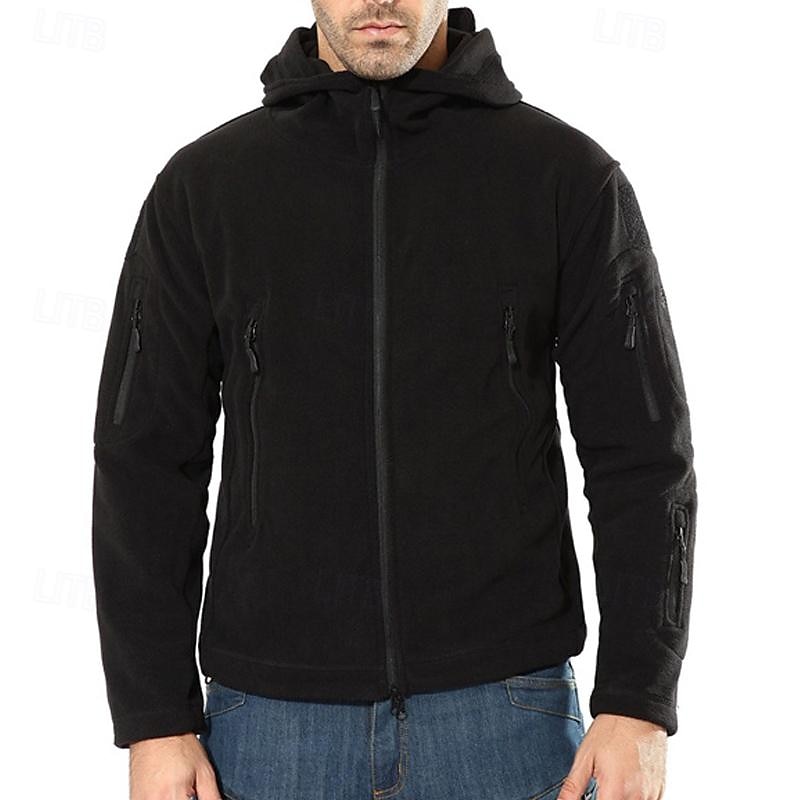 Per uomo Giacca in pile da escursione Inverno All'aperto Caldo Morbido Comodo Giacche in pile Giacca leggera Cerniera intera Scalate Campeggio / Escursionismo / Speleologia Viaggi Nero Marrone Verde del 2025 a $42.99 –P5