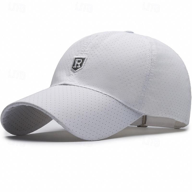 Herren Cap Basecap Sonnenhut Kappe Schwarz Weiß Polyester Modisch Brautkleider schlicht Strasse Täglich Glatt Einstellbar Sonnenschutz Atmungsaktiv 2025 - $8.99 –P3