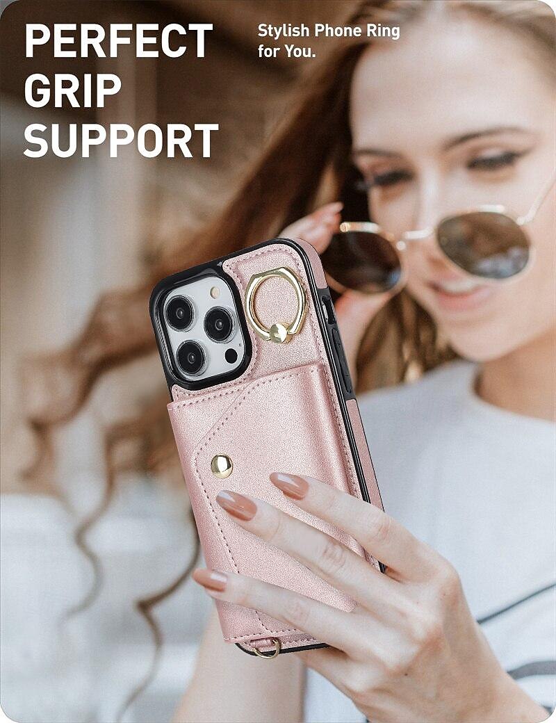 Phone Case For iPhone 16 iPhone 15 Pro Max Plus iPhone 14 13 12 11 Pro Max Plus Mini Wallet Case with Stand Holder Ring Holder Zipper Retro TPU Metal PU Leather 2025 - $23.99 –P5
