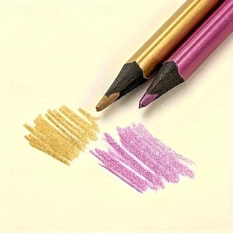 12/24 PCS Metallic Fluorescent Colored Pencils Wood Drawing Pencils Wooden Sketching Pencil Set Premium Non-toxic Art Pencils 2025 - $13.99 –P5