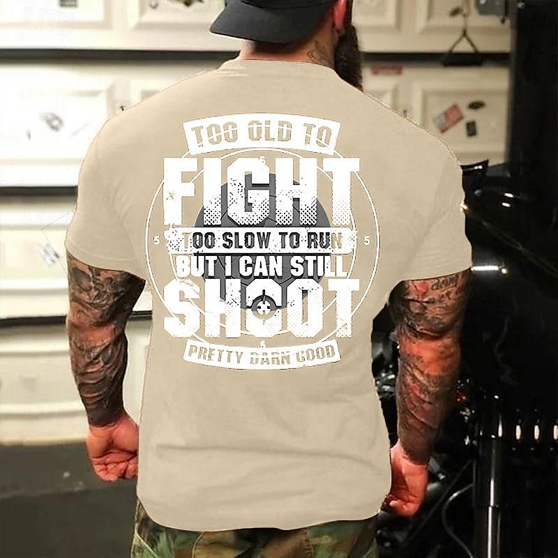 Homens Letra Velho demais para lutar Camiseta Camisetas gráficas 100% Algodão Manga Curta Gráfico Camisa Preto Vinho Vermelho Camiseta confortável Rua Feriado Roupas de estilistas de 2025 por $15.99 –P5