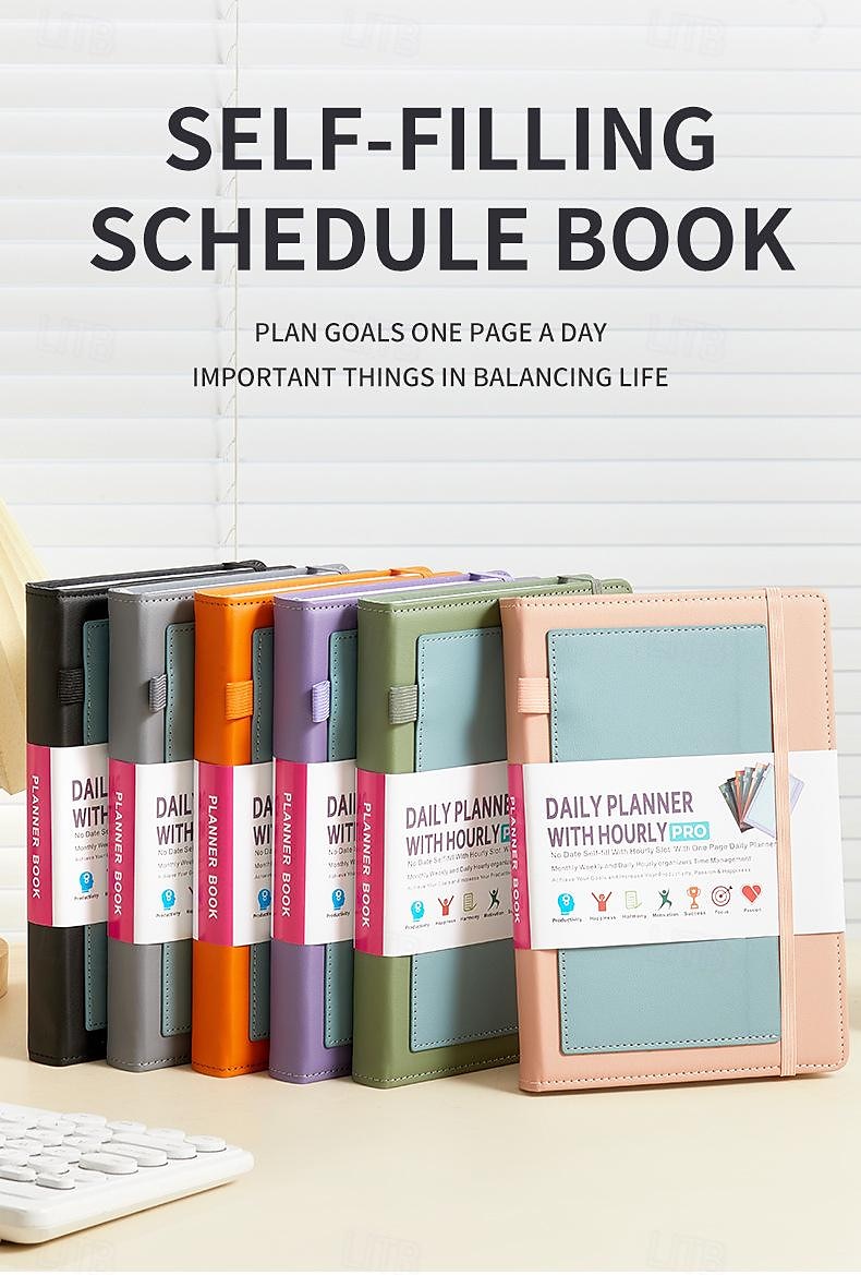 دفتر التخطيط اليومي، مخطط الإنتاجية الأسبوعي  & كتاب موعد المخطط الشهري، قائمة المهام  & دفتر مقاس A5 عدد 1 قطعة 2025 - $23.99 –P1