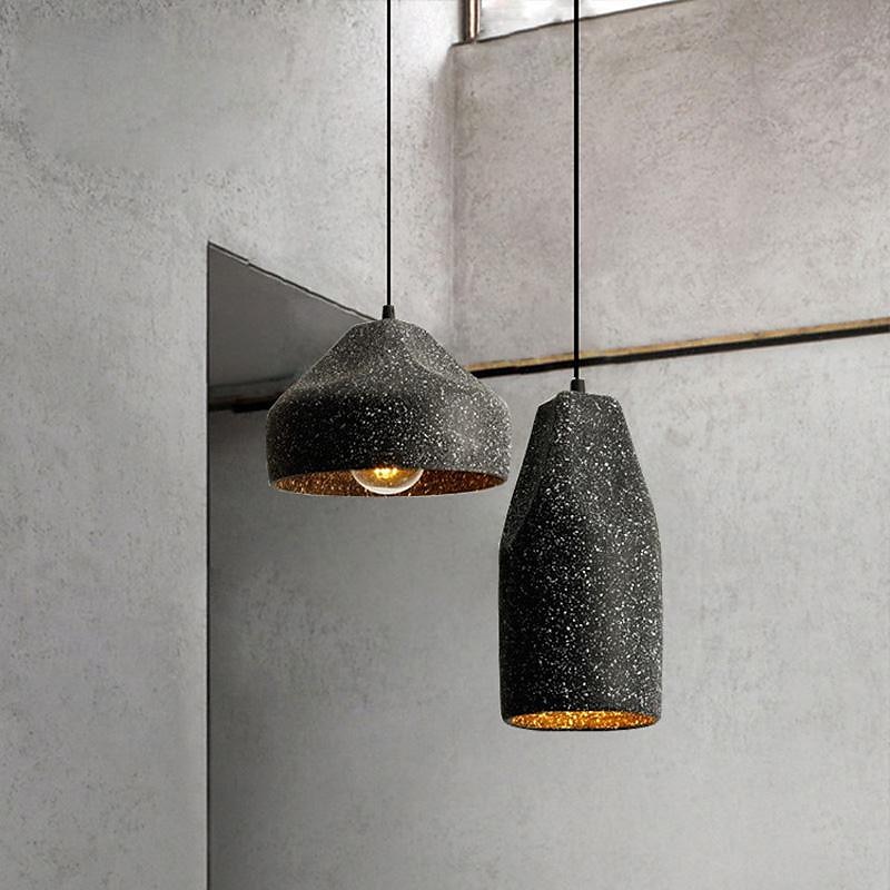Lampadari A Sospensione A Led E27 Con Finitura In Terrazzo Industriale Lampada A Sospensione Color Cemento Lampada A Sospensione Con Paralume In Vetro Trasparente Per Ingresso Rustico, Sala Da Pranzo, del 2025 a $109.99 –P1