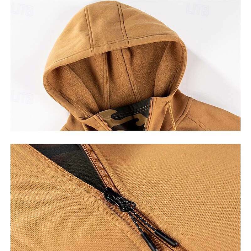 Per uomo Felpa con cappuccio Felpa con cappuccio e cerniera a un quarto Felpa con cappuccio in pile Nero Verde militare Cachi Con cappuccio Liscio Tasche Sportivo Giornaliero Per eventi Streetwear del 2025 a $28.99 –P11