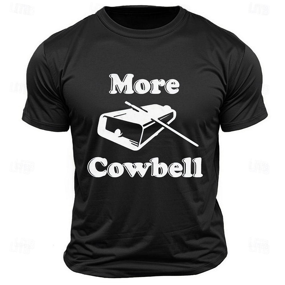 Herrarnas mer cowbell grafiska t-shirt kort ärm rolig musik SNL skiss meme t-shirt 2025 - €14.55 –P2