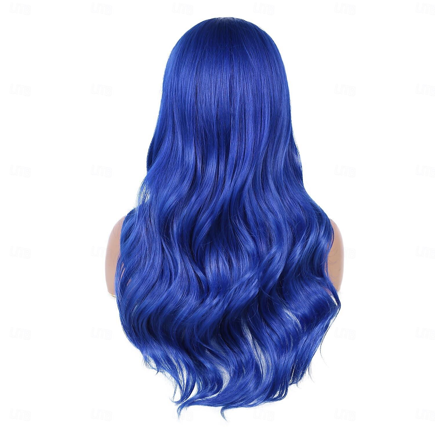 Perruques longues ondulées longue perruque bouclée pour femmes partie centrale look naturel cheveux synthétiques Halloween cosplay soirée de 2025 ? $18.99 –P8