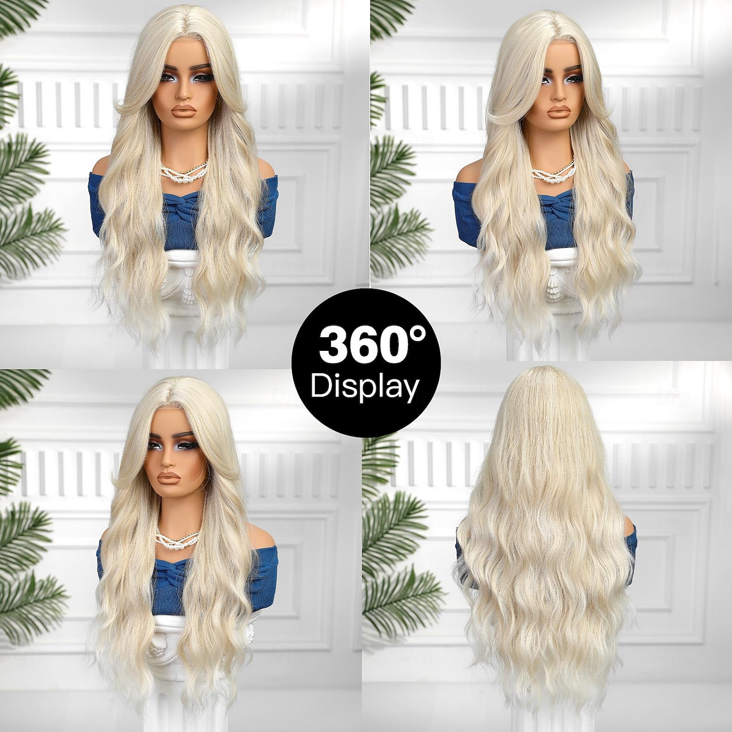 Synthetic Lace Wig Body Wave Style 30 inch Blonde Middle Part U Part Wig Women's Wig Light golden 2026 - $42.99 –P3