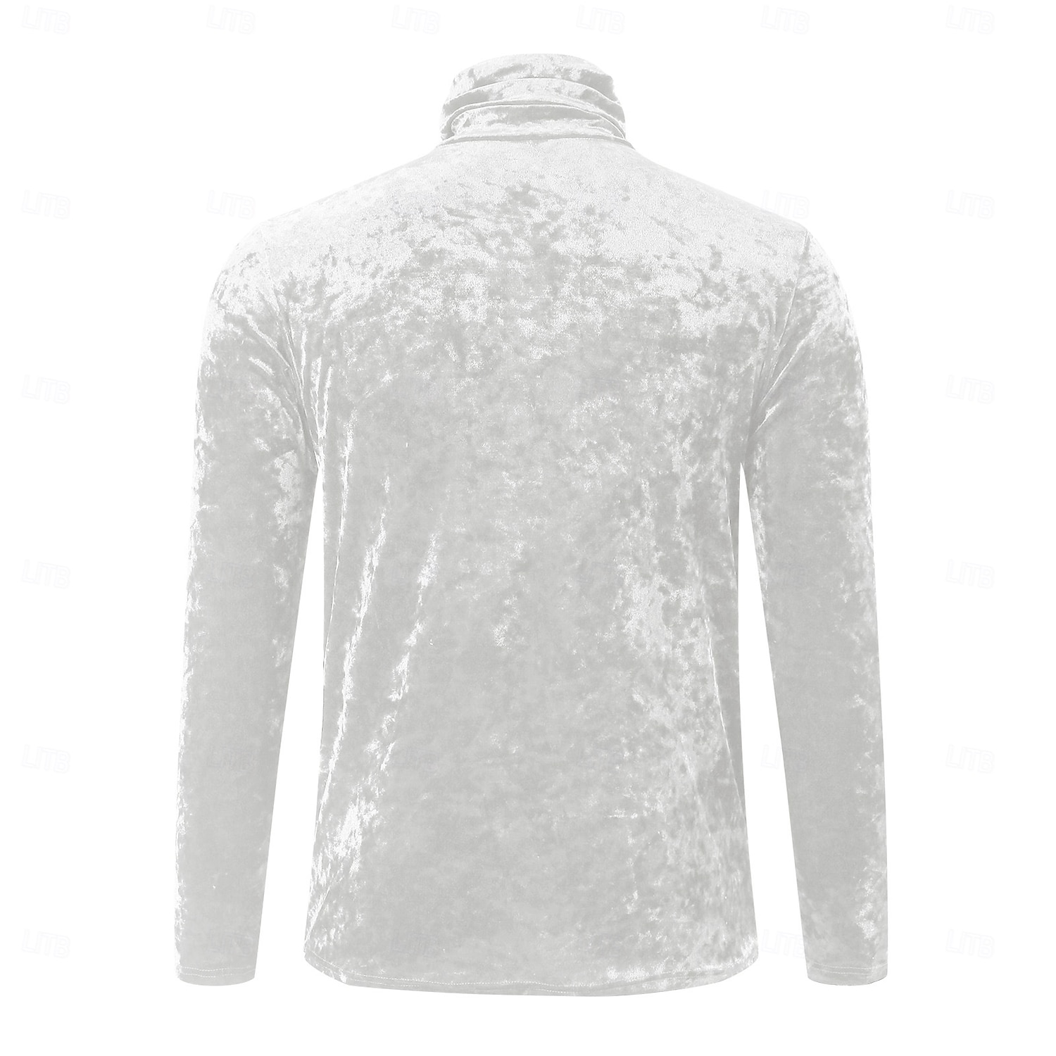 Herr T-shirt i sammet Långärmad tröja Mock turtleneck Långärmad Polokrage Sommar Ensfärgat Dagligen Hawaiisk Knappar Utomhus Gata Casual Svart Vit Grön Topp t-shirt för män 2025 - $17.99 –P7
