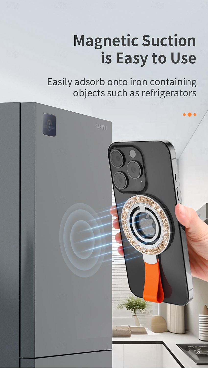 Phone Ring Holder Rotatable Foldable Magnetic Phone Holder for Outdoor Desk Compatible with iPhone 15 14 Plus 13 12 Mini 11 Pro Max X XR XS Max Phone Accessory 2025 - $19.99 –P5