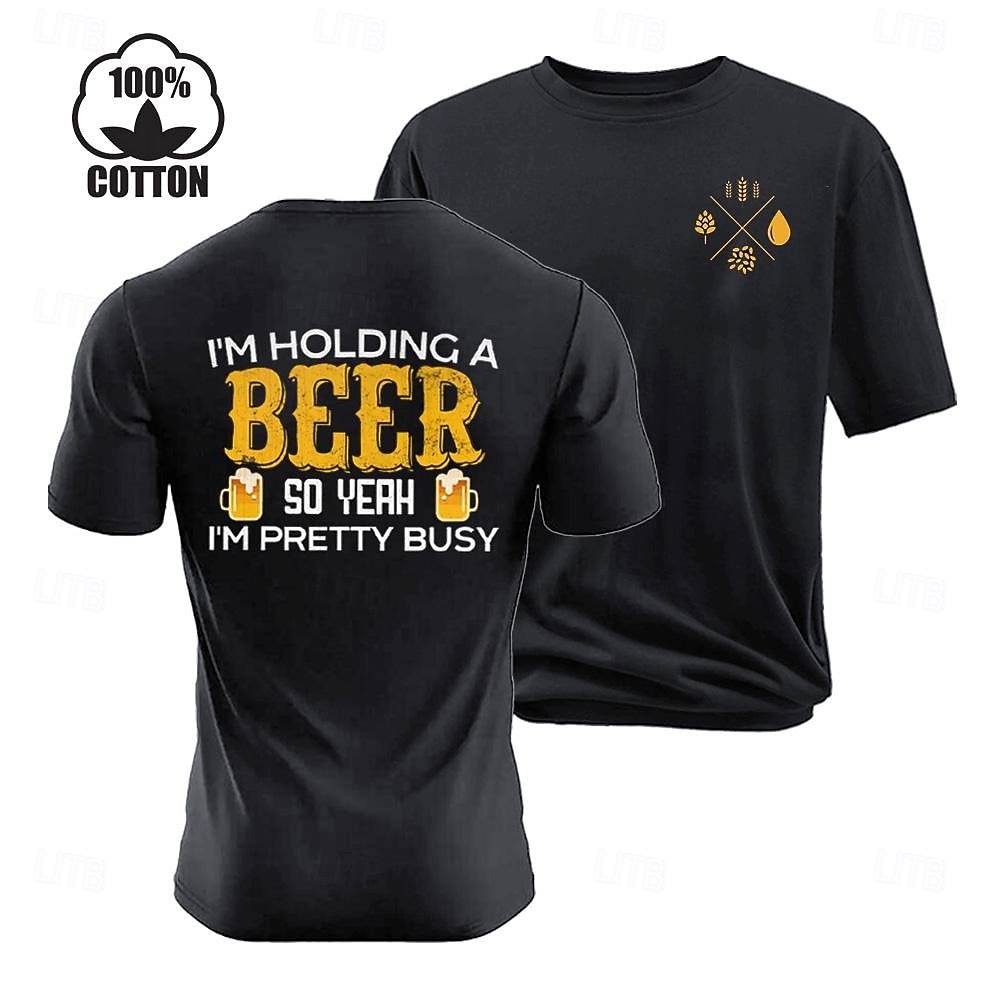 Per uomo Birra dell'Oktoberfest Stampa lettera Maglietta 100% Cotone Manica Corta Grafico Camicia Nero Maglietta comoda Streetwear Sport all'Aperto Abbigliamento di stilista del 2025 a $15.99 –P1
