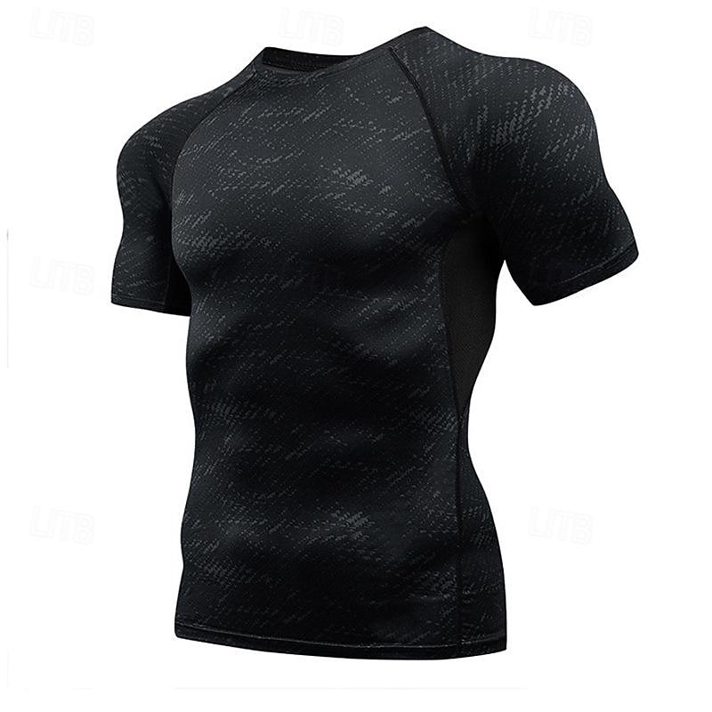 Hombre Bloque de color Camiseta Compresión Camisa atlética Camisa de gimnasia Camisa de fitness Verano Manga Corta Casual Ropa Deportiva Secado rápido Suave Transpirable Entrenamiento de gimnasio 2026 - $12.99 –P10