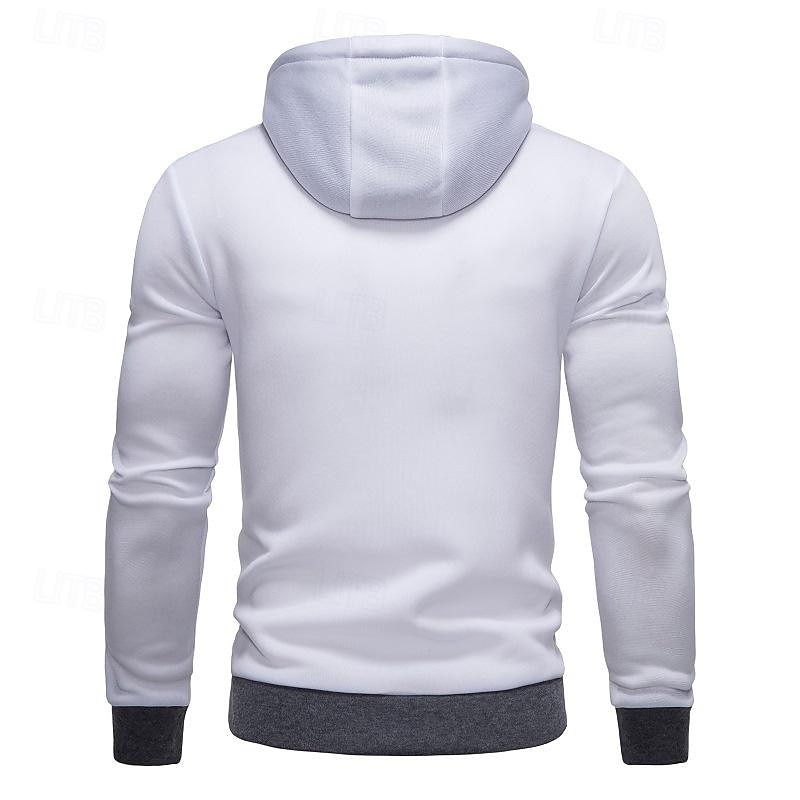 Men's Hoodie Full Zip Hoodie Wine Hooded Color Block Patchwork Sports & Outdoor Daily Holiday Polyester Streetwear Basic Casual Spring & Fall Clothing Apparel Hoodies Sweatshirts Long Sleeve 2025 - $15.99 –P3
