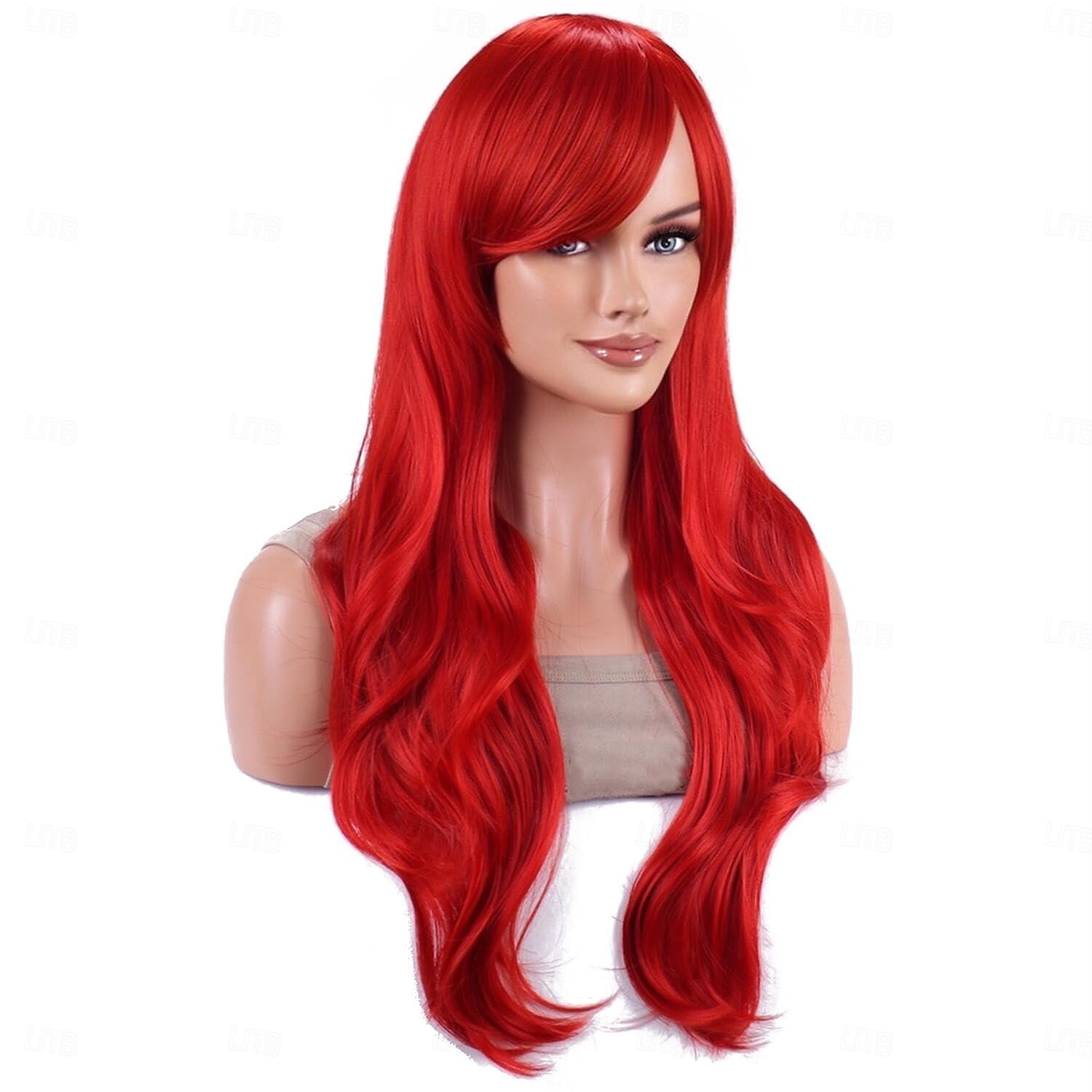 Perruques longues avec cheveux bouclés ondulés perruque résistante à la chaleur perruques cosplay de fête Halloween de 2025 ? $19.49 –P6