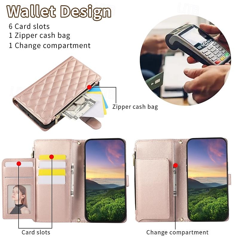 telefoon hoesje Voor Samsung Galaxy S24 Ultra Plus S23 S22 S21 S20 Ultra Plus FE A55 A35 A25 A15 5G A54 A34 A14 A73 A53 A33 A23 A13 A72 A52 A32 A22 A12 S25 Ultra Wallet Card Case met standaard 2025 - $21.99 –P5
