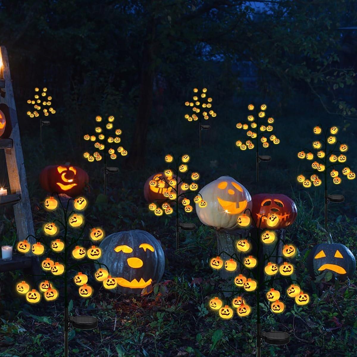 halloween buiten zonne-pompoen gazonverlichting verlicht pompoen jack o lantaarn tuindecoratie waterdichte pompoen staaklamp halloween grafsteen tuin gazon binnenplaats loopbrug decor straatlantaarn 1pc 2026 - $25.99 –P5