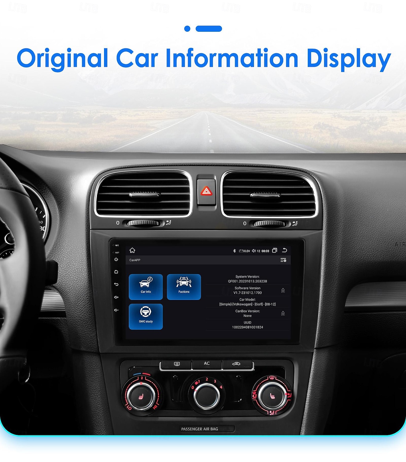 Android 12 for VW Volkswagen Golf 6 2008-2016 Car Radio Multimedia Video Player Navigation GPS 2025 - $103.99 –P10