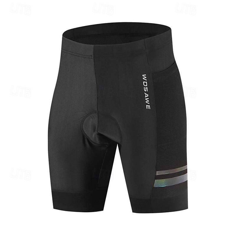 WOSAWE Homme Short Vélo Cuissard Velo Cyclisme Vélo Cuissard Short Short rembourré / Chamois Coupe ajustée Des sports Respirable Séchage rapide Haute élasticité Confortable Noir Vêtement Tenue Tenues de 2025 ? $50.99 –P1