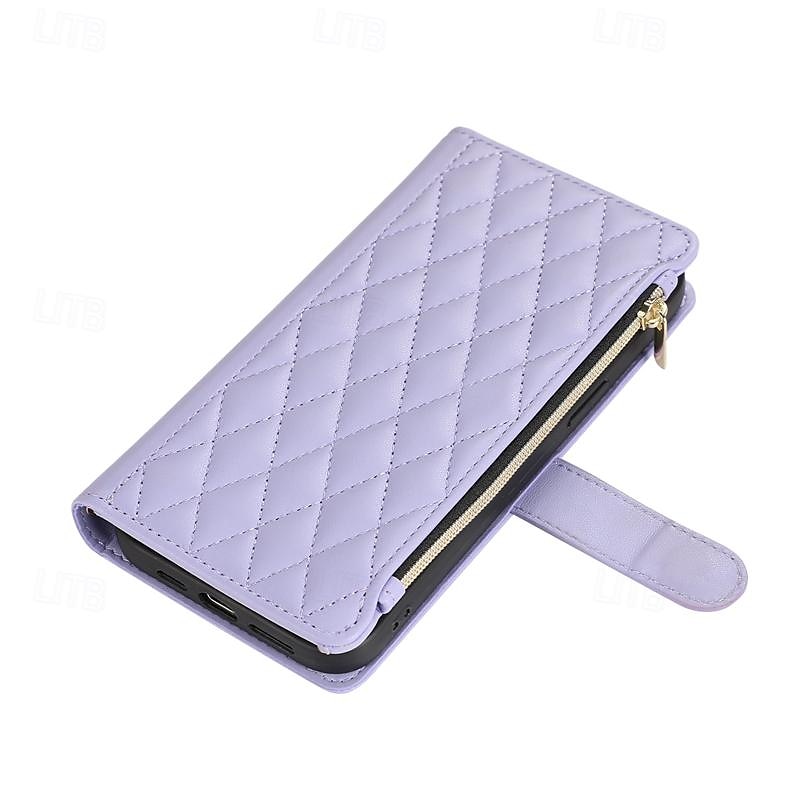 Phone Case For Samsung Galaxy iPhone 16 iPhone 15 Pro Max Plus iPhone 14 13 12 11 Pro Max Plus Mini Wallet Case with Stand Holder Magnetic Zipper Retro TPU PU Leather 2025 - $21.99 –P14