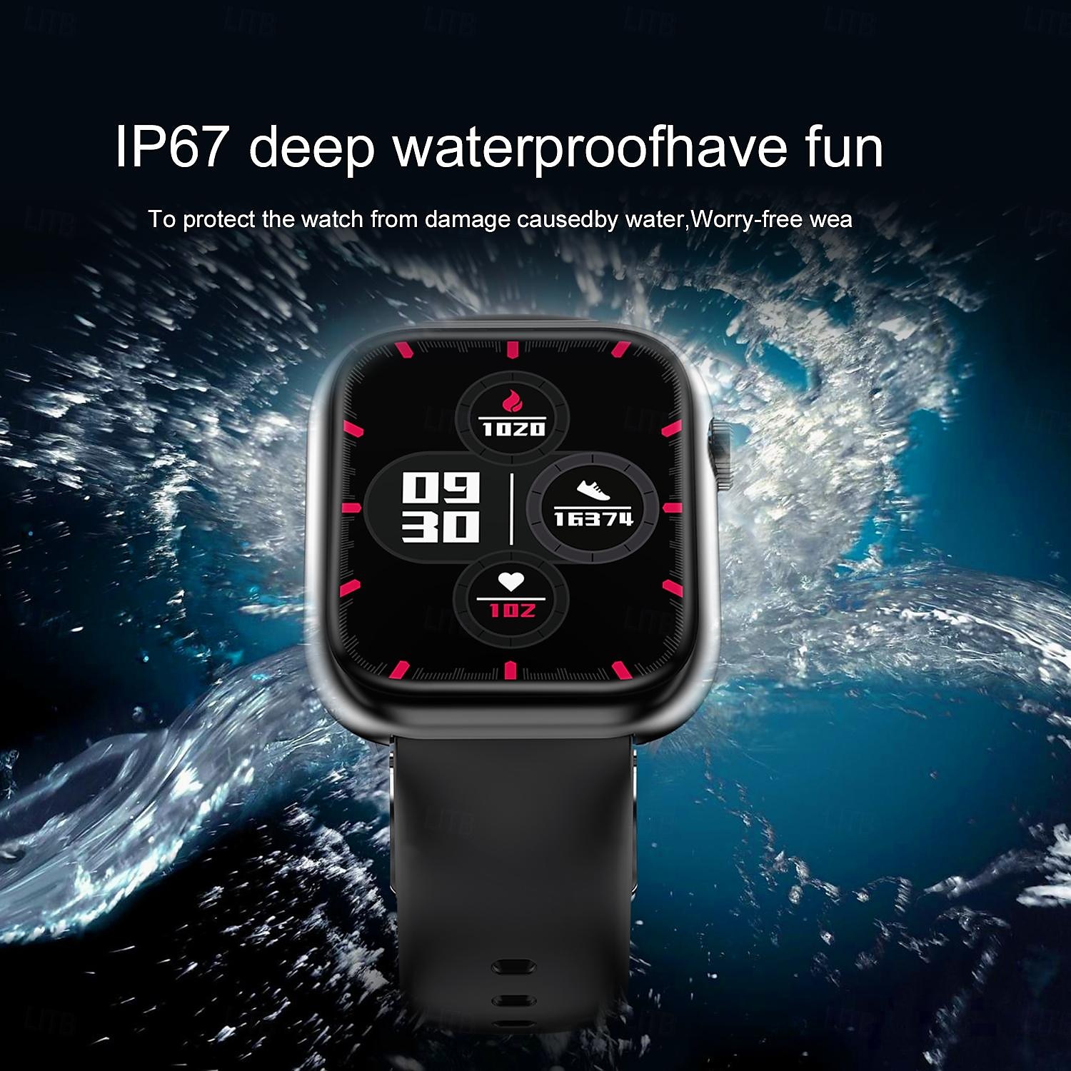 G104 Smart Watch 1.83 inch Smartwatch Fitness Running Watch Bluetooth Pedometer Call Reminder Activity Tracker Compatible with Android iOS Women Men Long Standby Hands-Free Calls Waterproof IP 67 2025 - $31.99 –P10