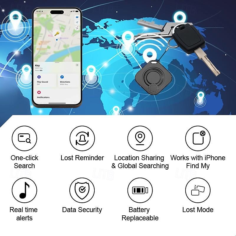 Găsitor inteligent Tracker GPS pentru animale de companie Dispozitiv anti-pierdere Mini Gps Tracker pentru portofel copii Căutare de chei pentru câine bătrân ios Găsește aplicația mea (nu pentru 2025 - $25.99 –P5