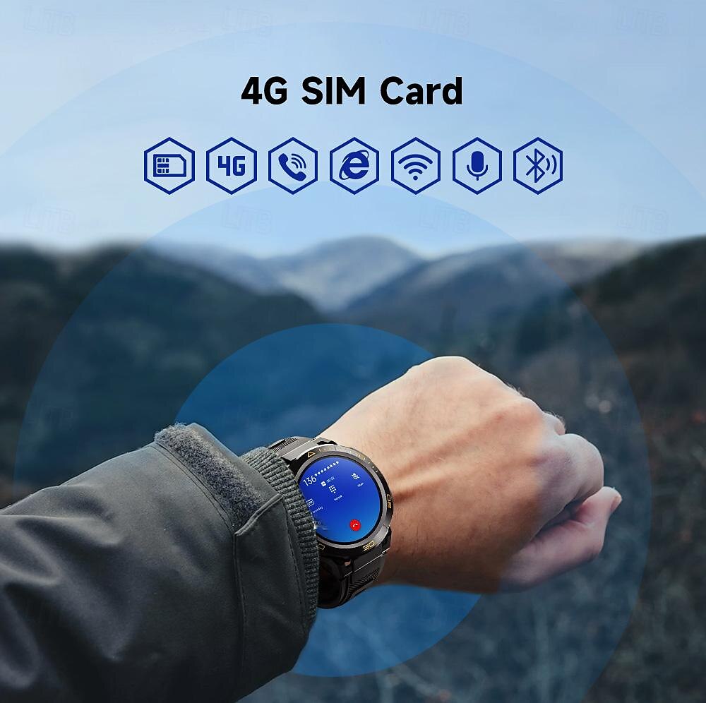iMosi I6 Smart Watch 1.43 inch 4G LTE Cellular Smartwatch Phone 4G Pedometer Call Reminder Sleep Tracker Compatible with Null Men GPS Hands-Free Calls Waterproof IP 67 46mm Watch Case 2025 - $128.99 –P14