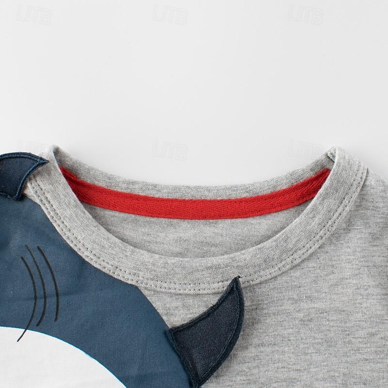 kinderen 3D Grafisch Haai T-shirt Korte mouw Zomer Modieus Basic Kinderen 4-8 jaar Strakke ronde hals Buiten Casual Dagelijks Normale pasvorm 2025 - $10.49 –P5