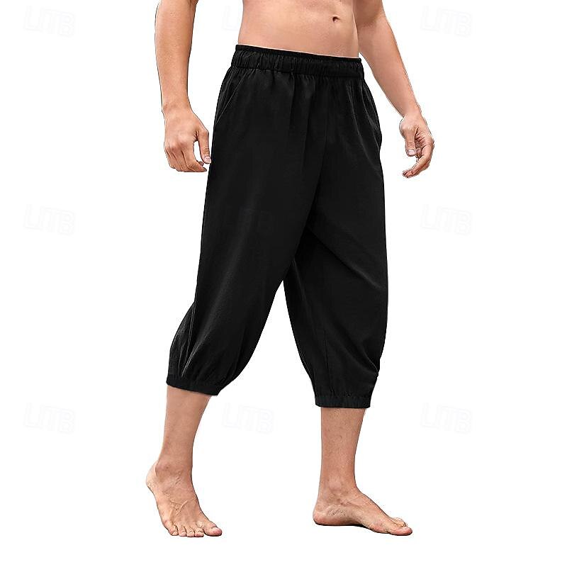 Retrò Vintage Medievale Rinascimento Pantaloni da pirata Cavaliere Celtico Ranger Tinta unica Costume Per uomo Costumi da pirata Fantasia Halloween Carnevale Mascherata Performance LARP Fiera del 2026 a $25.99 –P8
