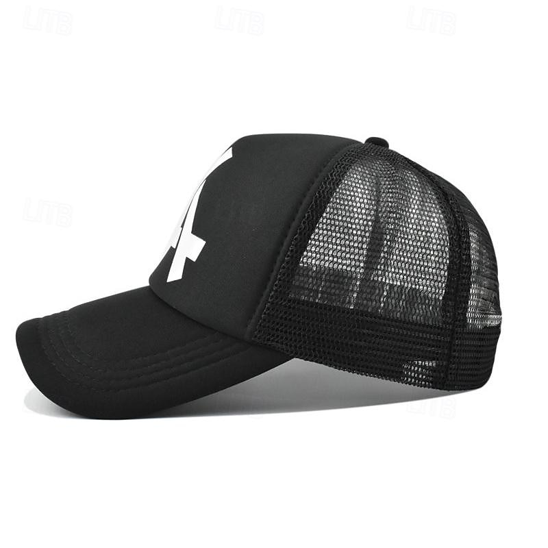 Herre Snapback lue Baseballcaps Solhatt Trucker Hat Nettinghette Svart Hvit Bomull Netting Mesh tilbake Mote Fritid Gate Daglig Grafisk Justerbare Solkrem Pustende 2025 - $5.49 –P10
