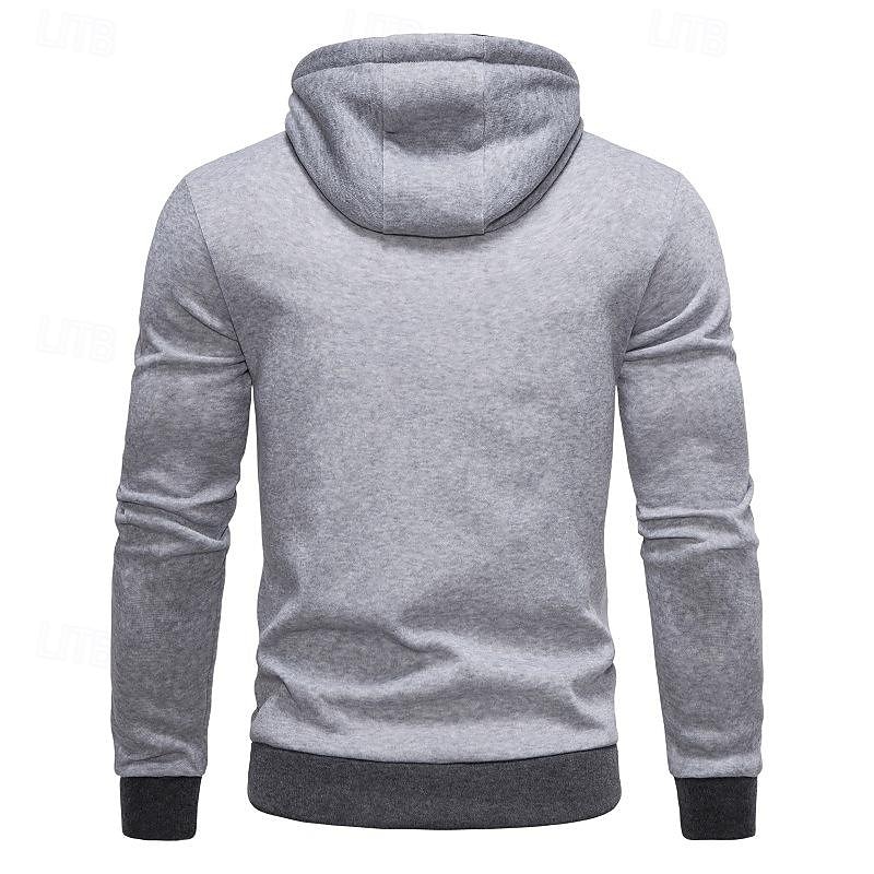 Men's Hoodie Full Zip Hoodie Wine Hooded Color Block Patchwork Sports & Outdoor Daily Holiday Polyester Streetwear Basic Casual Spring & Fall Clothing Apparel Hoodies Sweatshirts Long Sleeve 2025 - $15.99 –P12