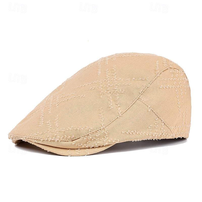 Voor heren Platte pet Ascot-hoed Krantenverkoper hoed Zwart Oranje Katoen Modieus Casual Straat Dagelijks Effen Verstelbaar Zonbescherming Ademend 2025 - $10.49 –P6
