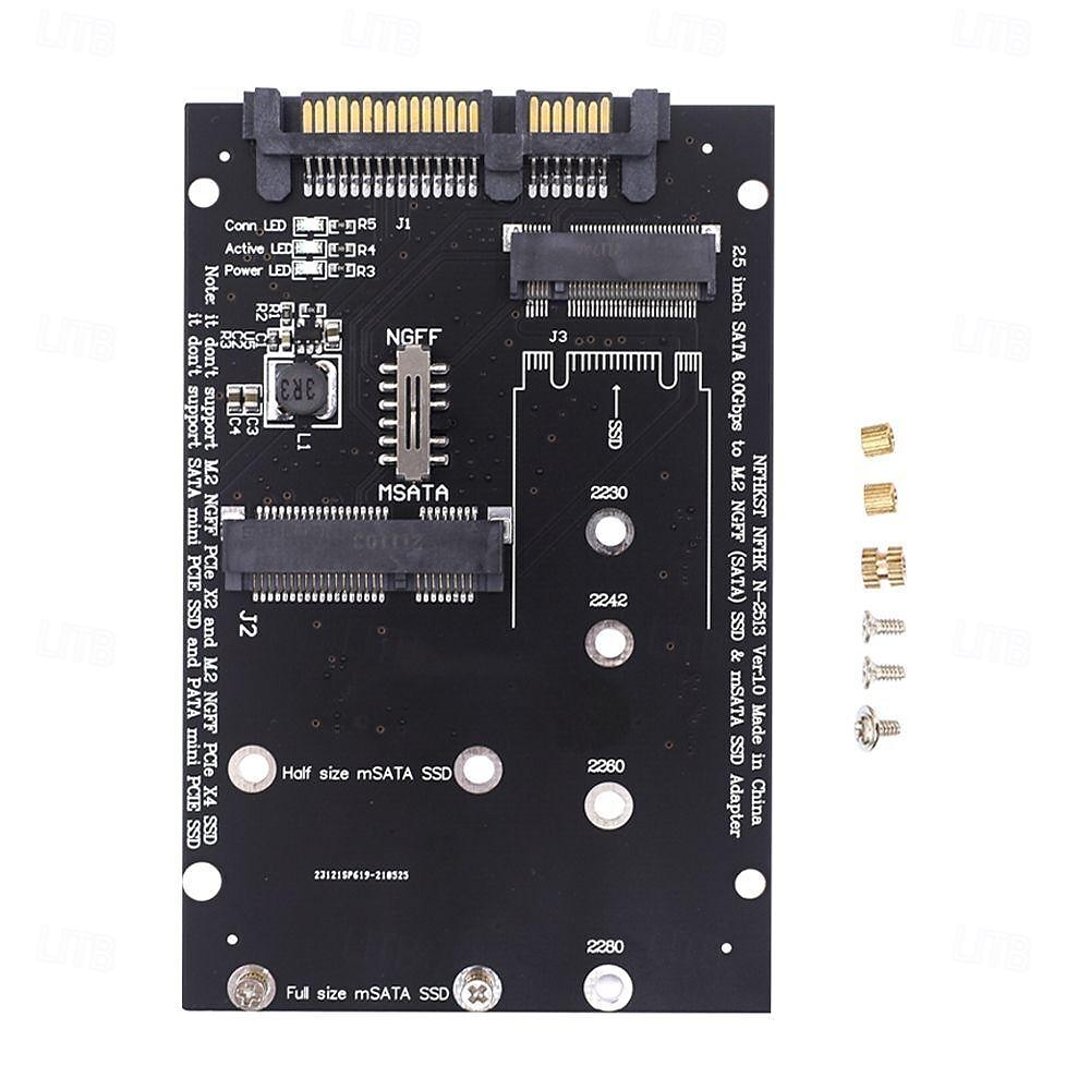 m.2 msata إلى sata 2.5 بوصة لوحة محول محول بطاقة محول لوحة 2025 - $20.99 –P7