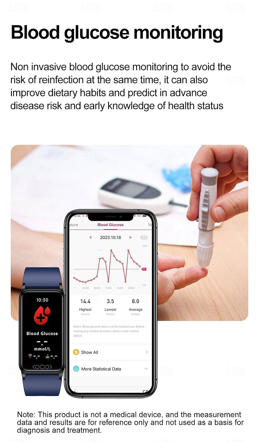 NEW Smart Watch 1.47 inch Smartwatch Fitness Running Watch Bluetooth Temperature Monitoring Pedometer Call Reminder Compatible with Smartphone Women Men Waterproof Media Control Message 2025 - $35.99 –P7