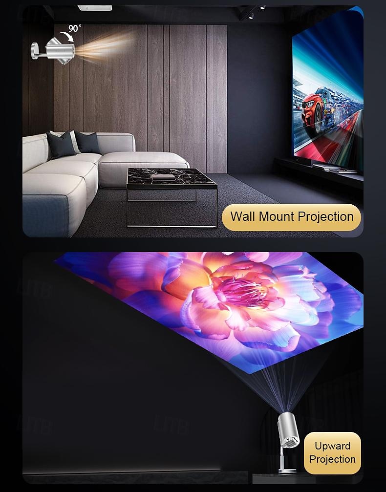 TS-3 Smart Portable Movie Projector with WiFi and Wireless & Native 1080P Home Theater Video Projector Compatible with IOS/Android/HDTV/USB Suitable for Meeting Office School Team Building 2025 - $257.69 –P6