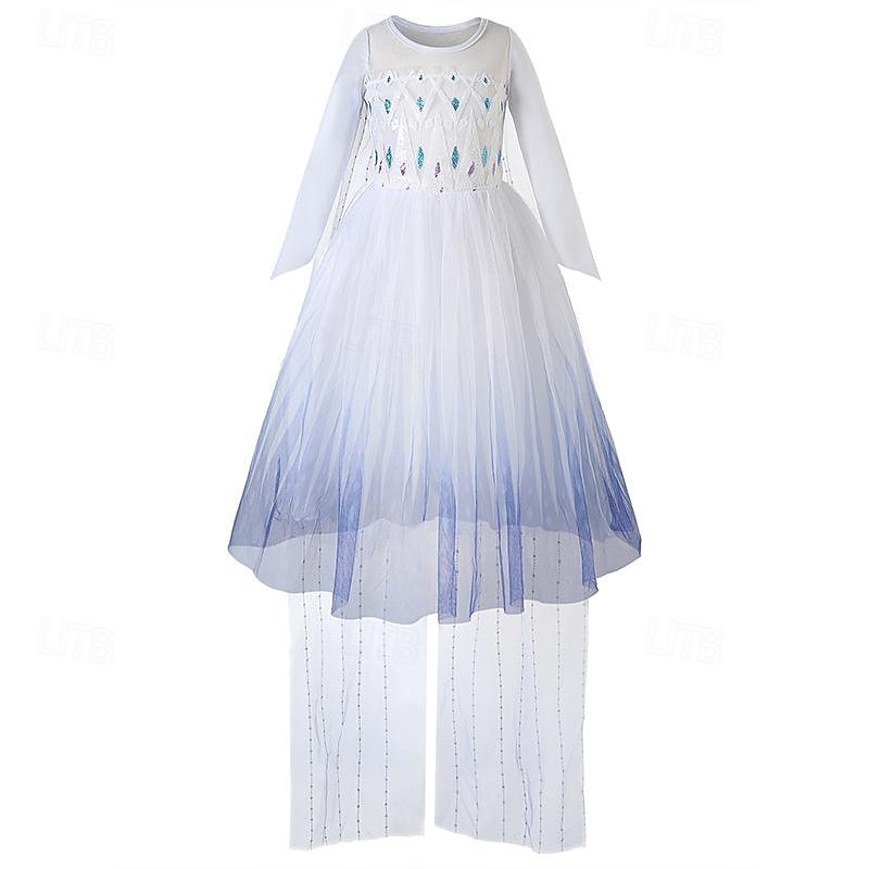 Basm Regina Zăpezii Înghețat Prințesă Elsa Ținute Rochie de fete cu flori Costum de petrecere tematică Cosplay for Fete Copii Crăciun Carnaval Zuia Copiilor Petrecere / Seara 2026 - $51.99 –P8
