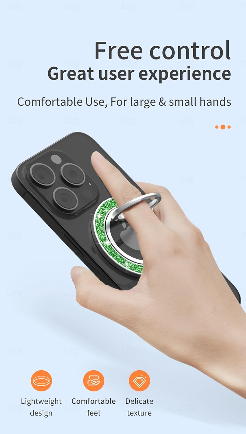 Phone Ring Holder Rotatable Foldable Magnetic Phone Holder for Outdoor Desk Compatible with iPhone 15 14 Plus 13 12 Mini 11 Pro Max X XR XS Max Phone Accessory 2025 - $19.99 –P6