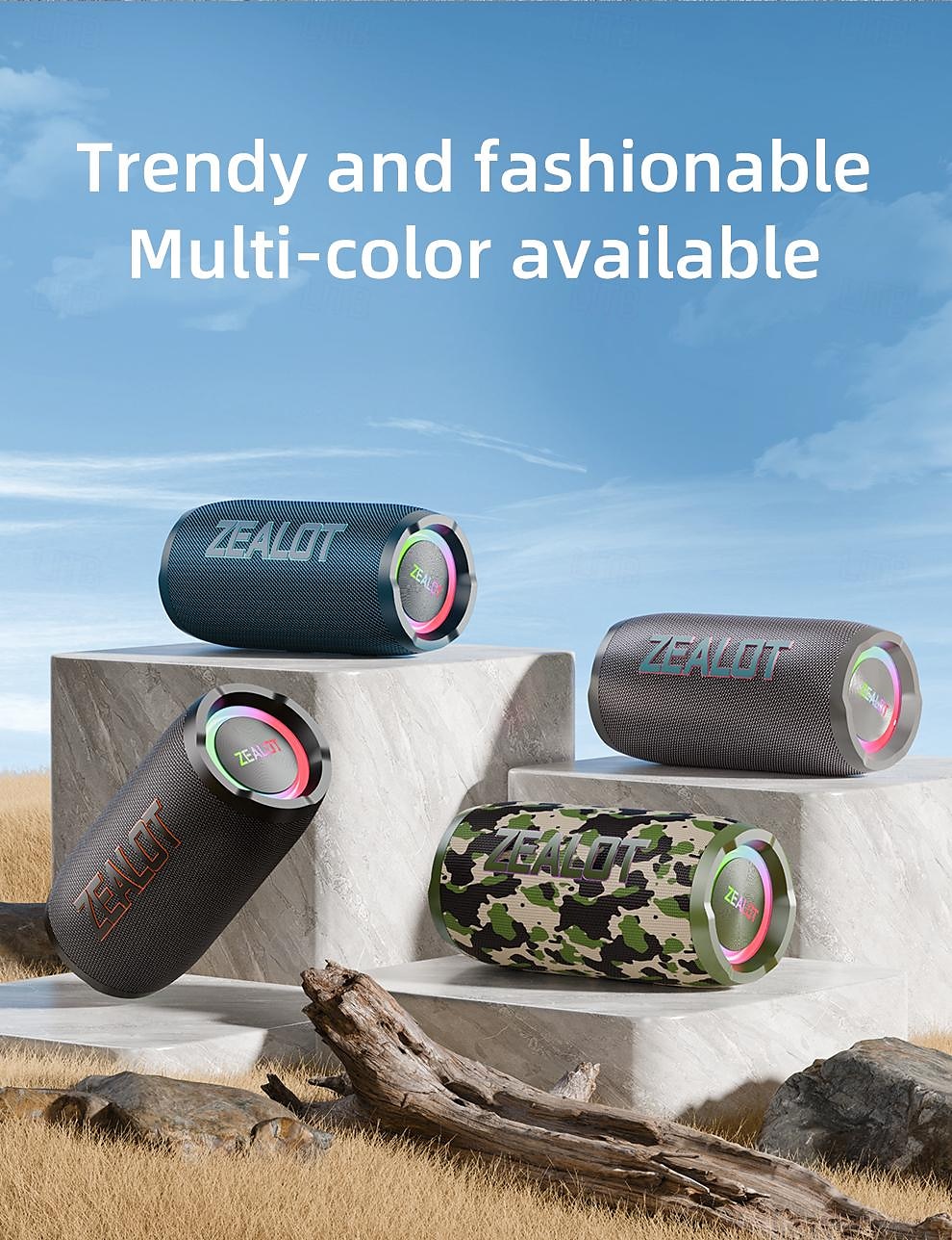 ZEALOT S76 Outdoor Speaker Bluetooth Speaker Bluetooth USB TF Card Outdoor Waterproof Stereo Sound Speaker For PC Laptop Mobile Phone 2025 - $171.99 –P10