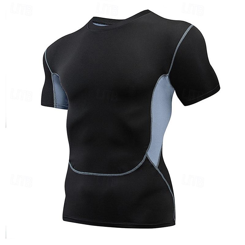 Hombre Bloque de color Camiseta Compresión Camisa atlética Camisa de gimnasia Camisa de fitness Verano Manga Corta Casual Ropa Deportiva Secado rápido Suave Transpirable Entrenamiento de gimnasio 2026 - $12.99 –P11
