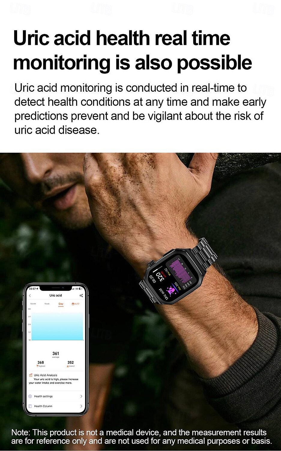 iMosi ET280 Smart Watch 2.04 inch Smartwatch Fitness Running Watch Bluetooth ECG+PPG Temperature Monitoring Pedometer Compatible with Android iOS Women Men Hands-Free Calls Waterproof Media Control 2025 - $74.99 –P6