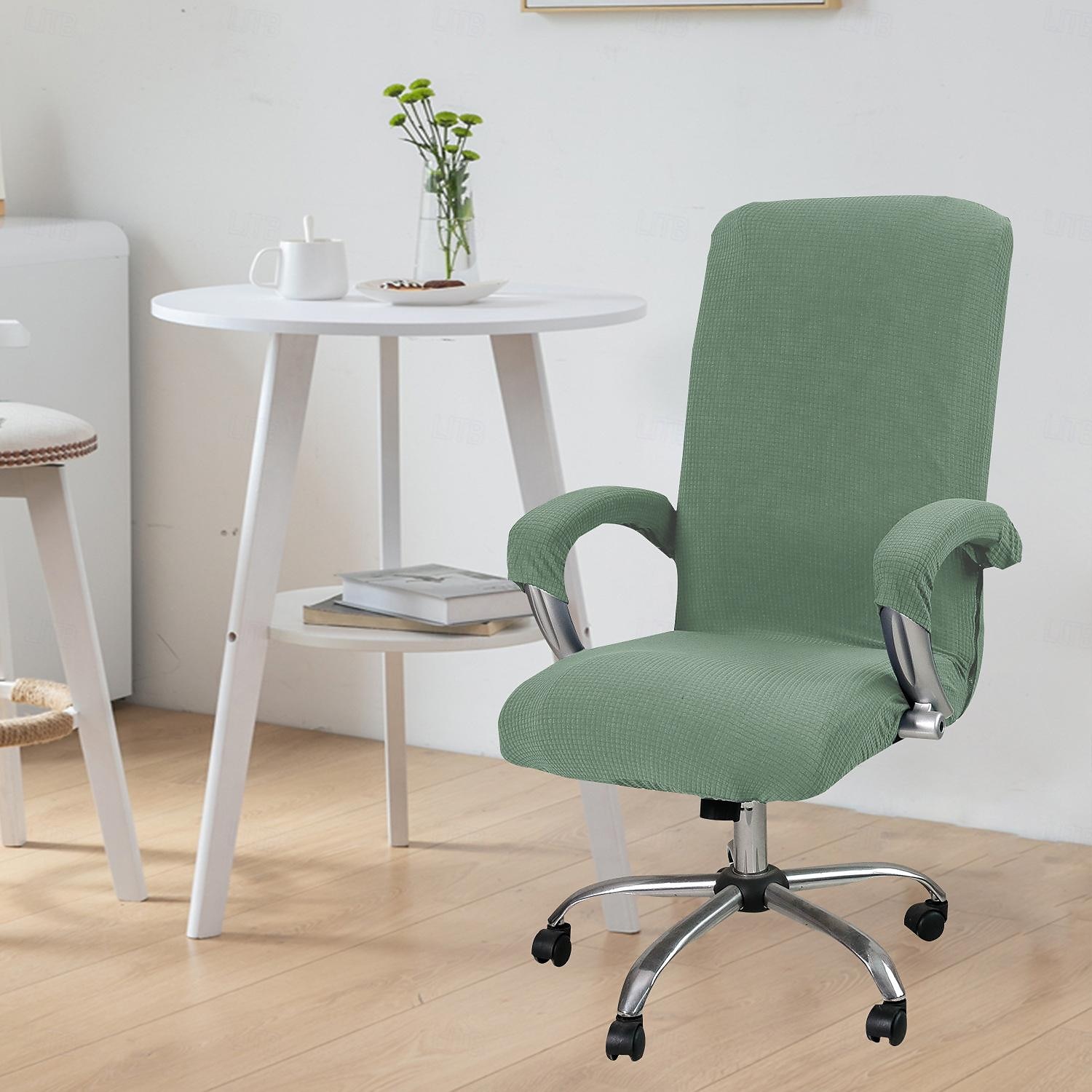 Fundas para sillas de oficina, funda elástica resistente al agua para silla de computadora con cremallera duradera, ajuste universal, silla con respaldo alto de estilo moderno y simplista 2025 - $25.99 –P3