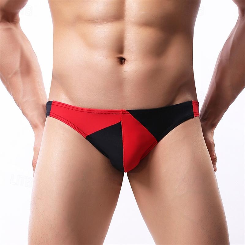 Herren 1 pc Unterwäsche Boxer Boxer-Shorts Patchwork Polyester Atmungsaktiv Weich Komfortabel Farbblock Mittlere Hüfthöhe Schwarz Weiß 2025 - $7.99 –P1