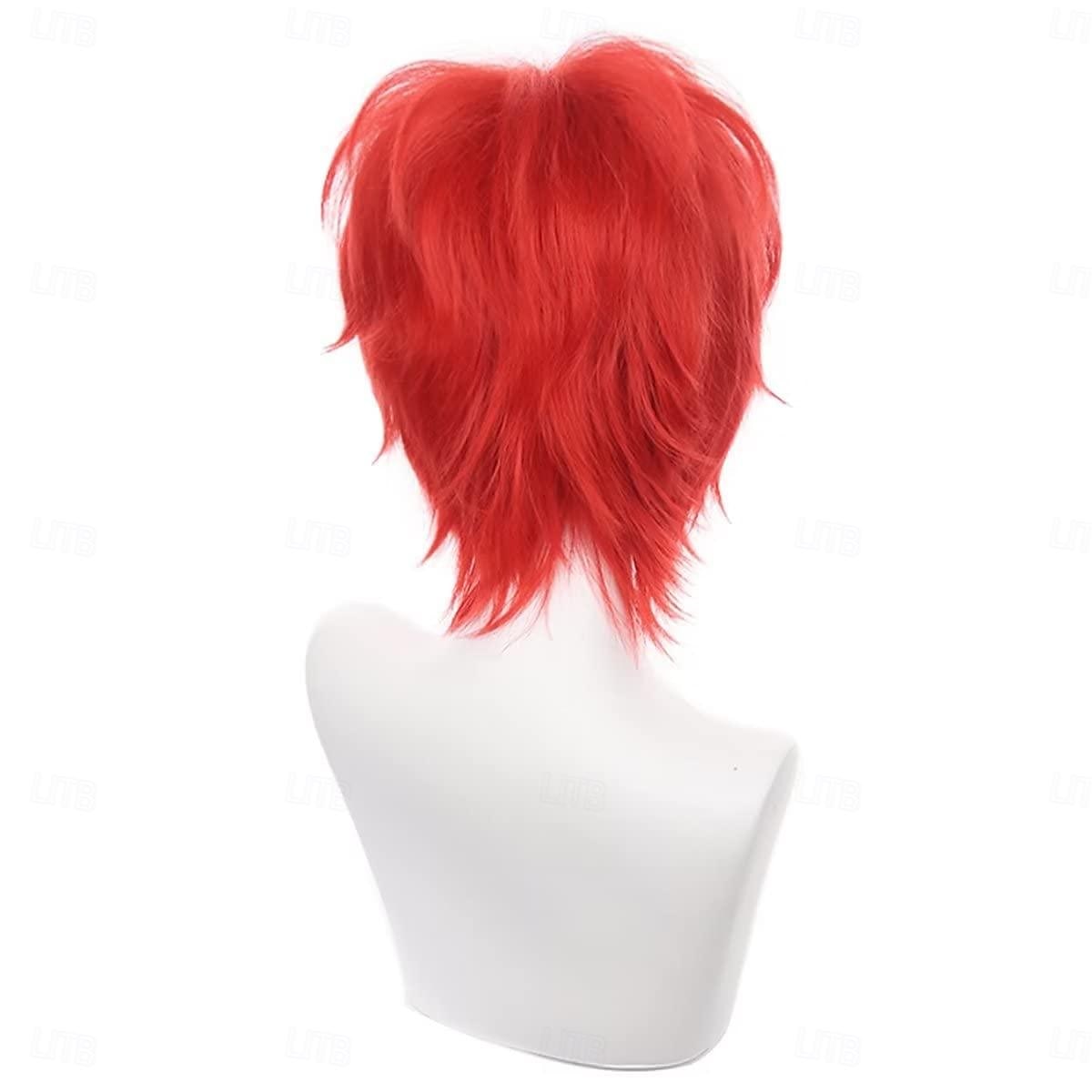 perruque cosplay courte hérissée duveteuse résistante à la chaleur en cheveux synthétiques en couches pour hommes et femmes, perruque de fête de carnaval de 2025 ? $19.49 –P10